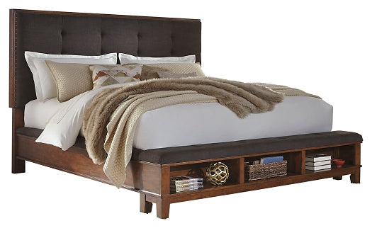 Ralene King Upholstered Panel Bed with Dresser