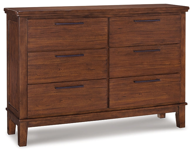 Ralene King Upholstered Panel Bed with Dresser