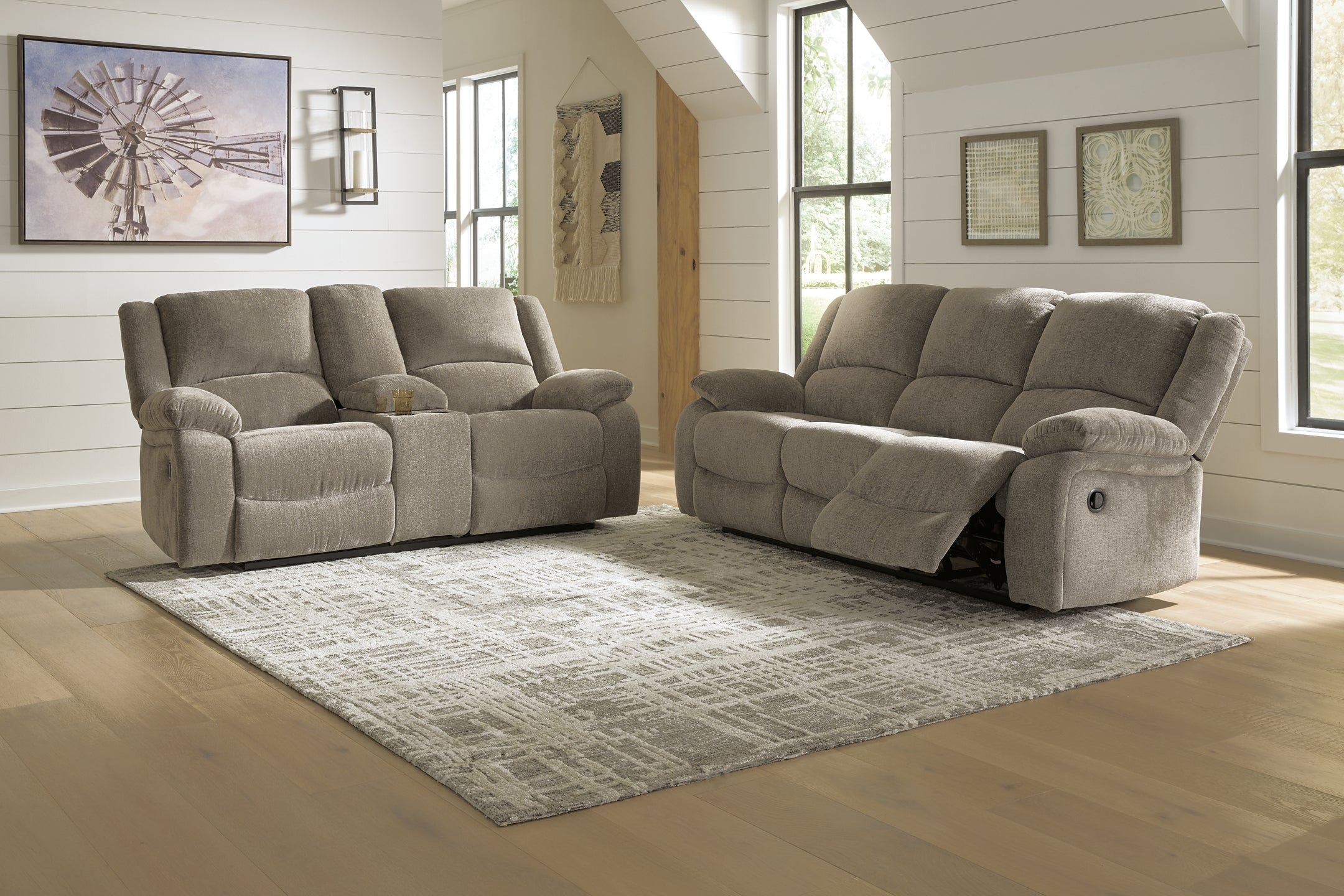 Draycoll Manual Reclining Sofa and Loveseat