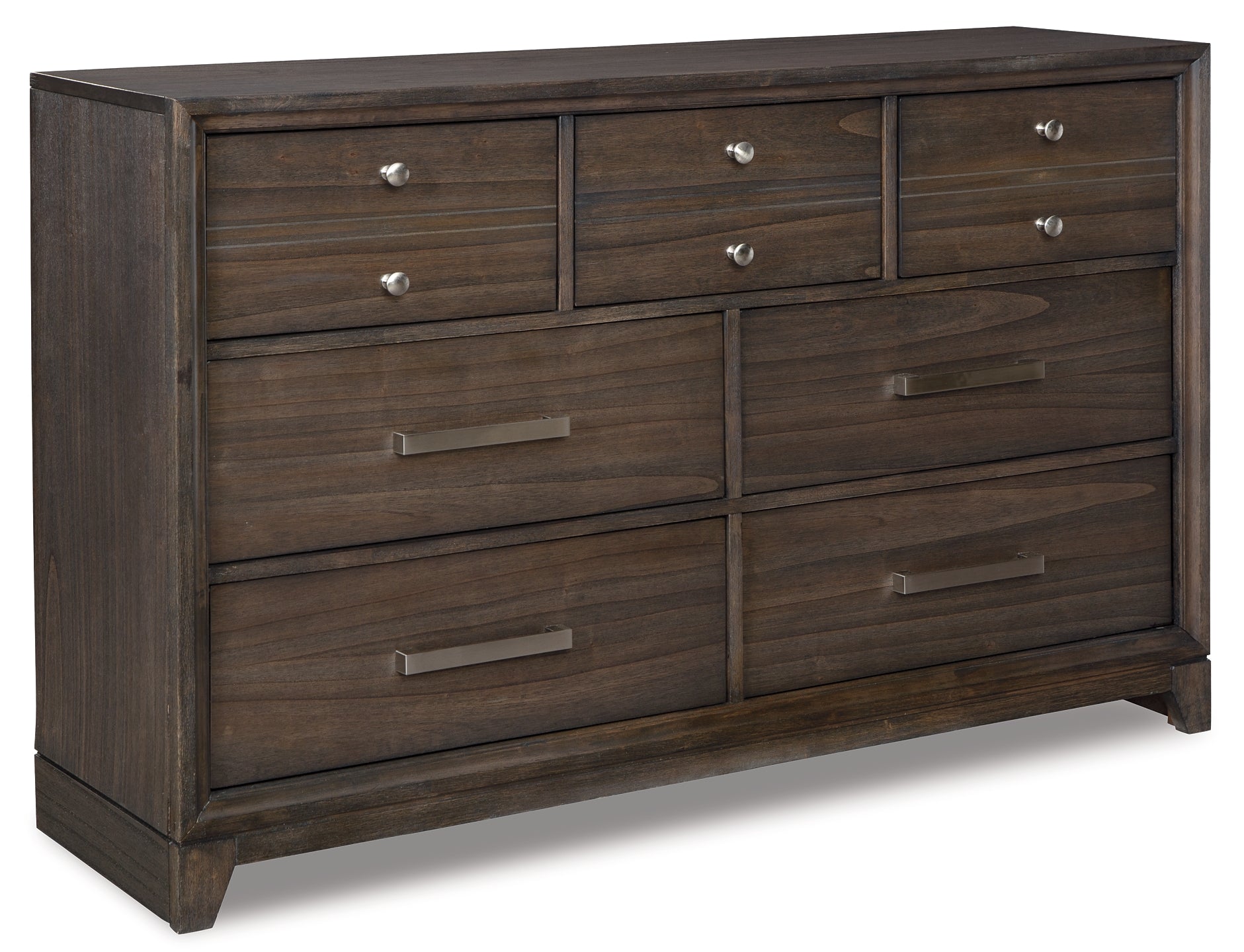 Brueban Queen Panel Bed with 2 Storage Drawers with Dresser