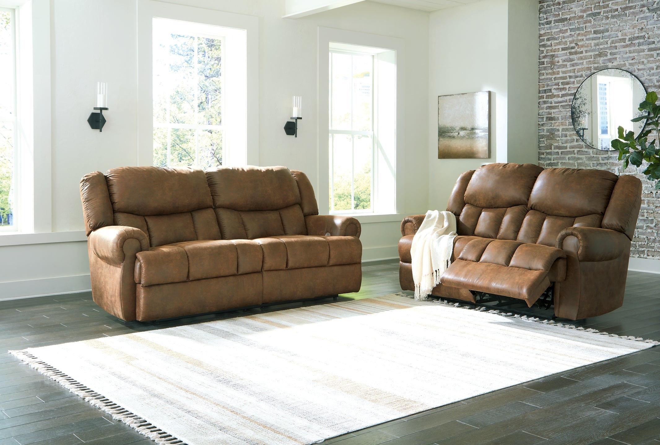 Boothbay Power Reclining Sofa and Loveseat