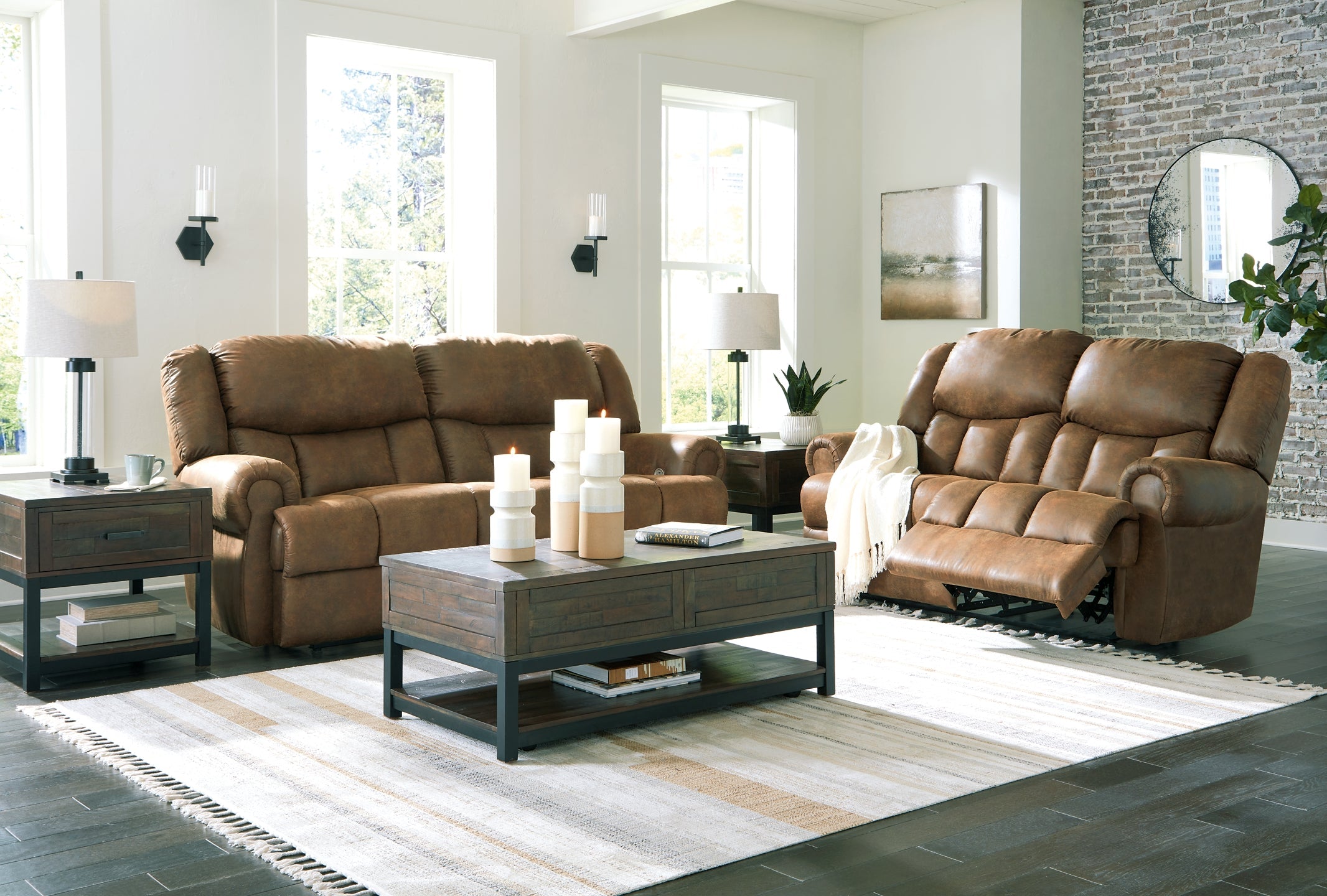 Boothbay Power Reclining Sofa and Loveseat