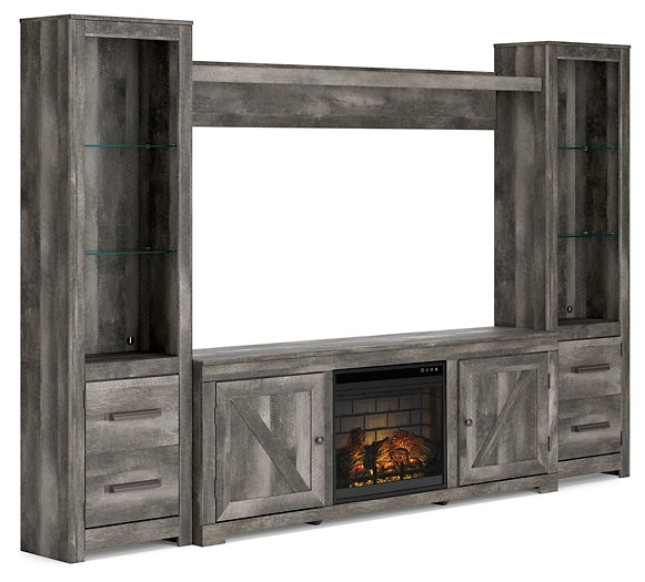 Wynnlow 4-Piece Entertainment Center with Electric Fireplace