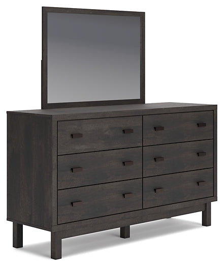 Toretto King Panel Bookcase Bed with Mirrored Dresser, Chest and Nightstand