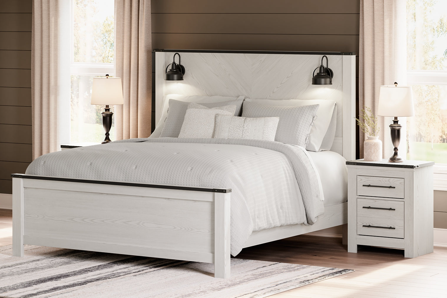 Schoenberg King Panel Bed with Dresser