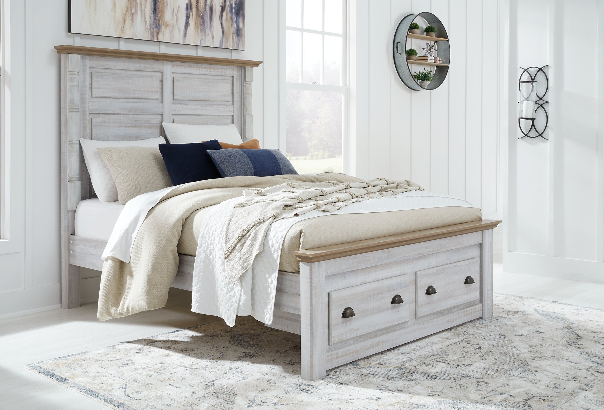 Haven Bay Queen Panel Storage Bed with Dresser