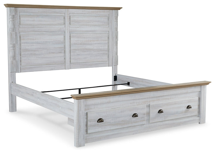 Haven Bay King Panel Storage Bed with Dresser