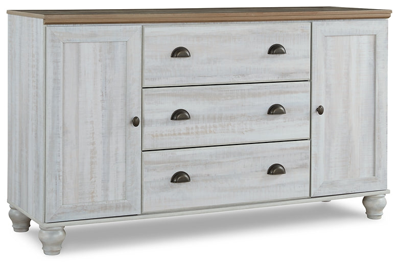 Haven Bay Queen Panel Storage Bed with Mirrored Dresser, Chest and 2 Nightstands