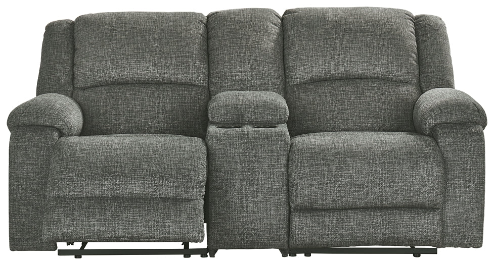 Goalie 3-Piece Reclining Loveseat with Console